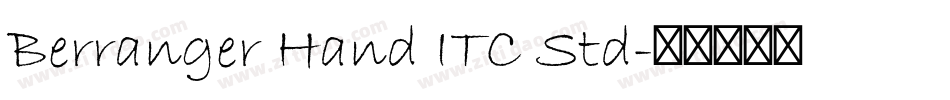 Berranger Hand ITC Std字体转换